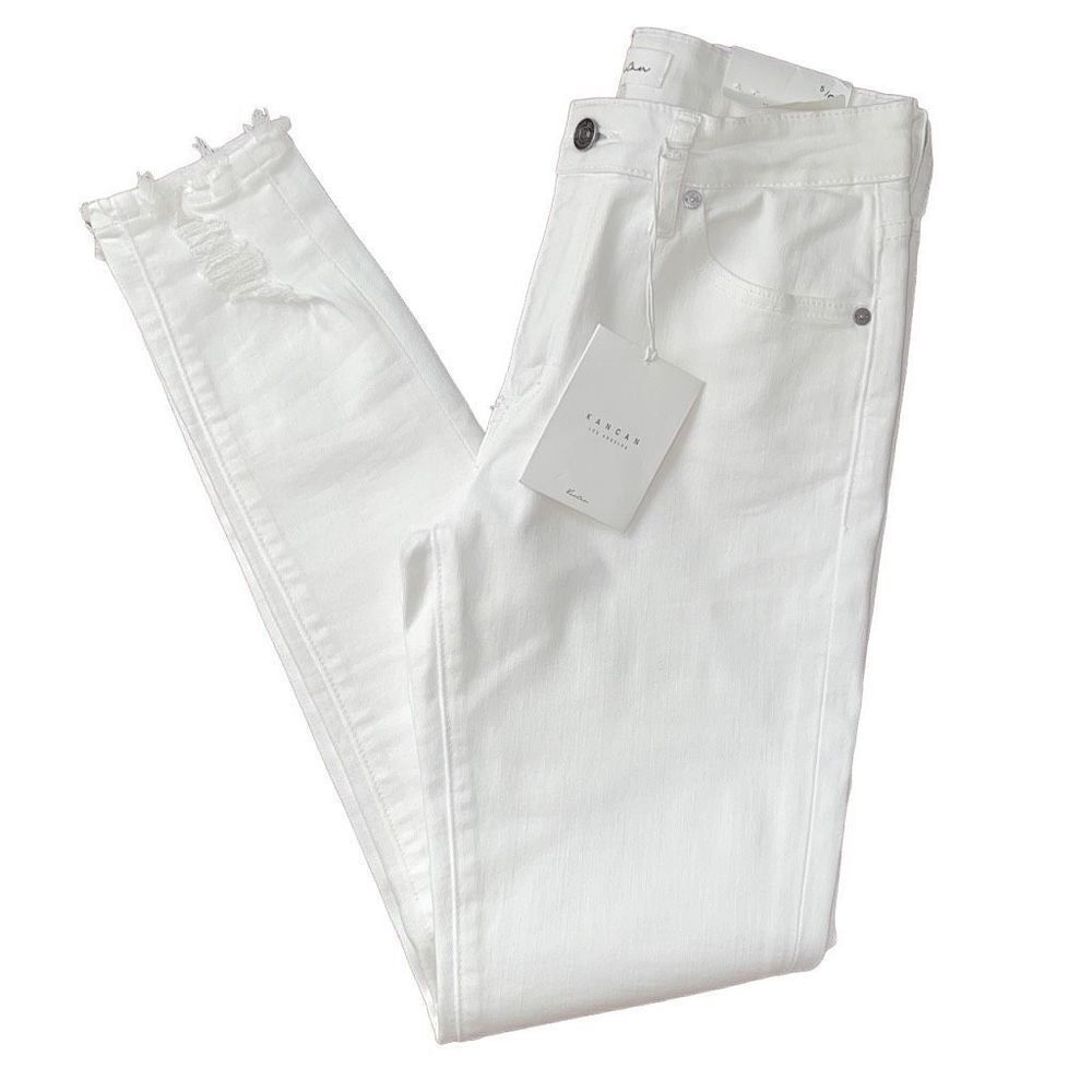 KanCan White Denim High Rise Super Skinny Jeans Size 5/26 NWT